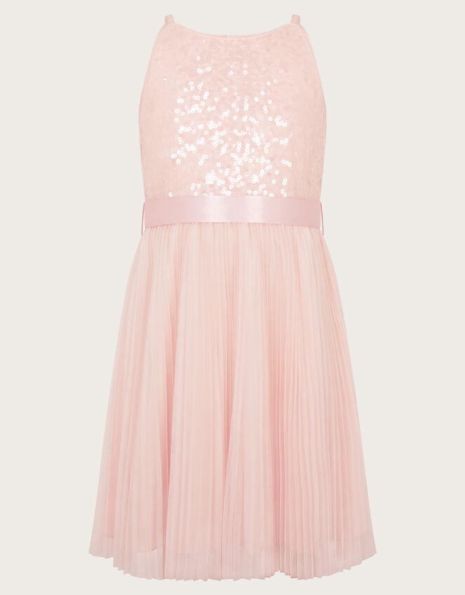 Keita Embellished Plisse Dress, Pink (PINK), large