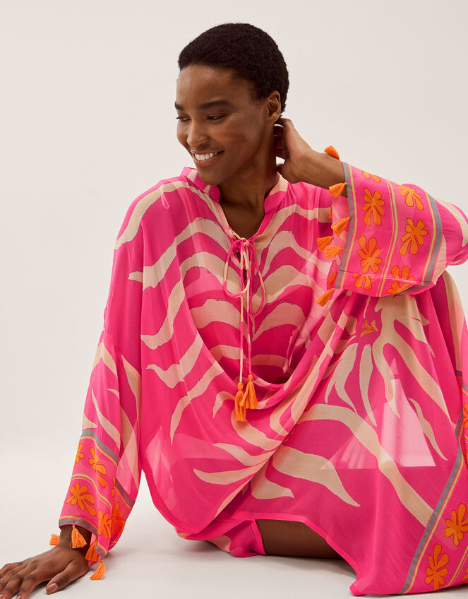 Paloma Palm Print Midi Kaftan, , large