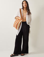 Esme Beach Shirt Dress, White (WHITE), large