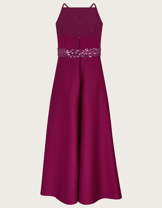 Sequin Scuba Prom Dress, BURGANDY, large