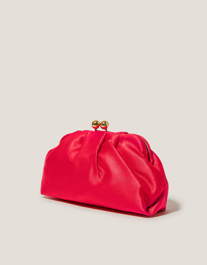 Rhian Satin Clutch Bag, , large