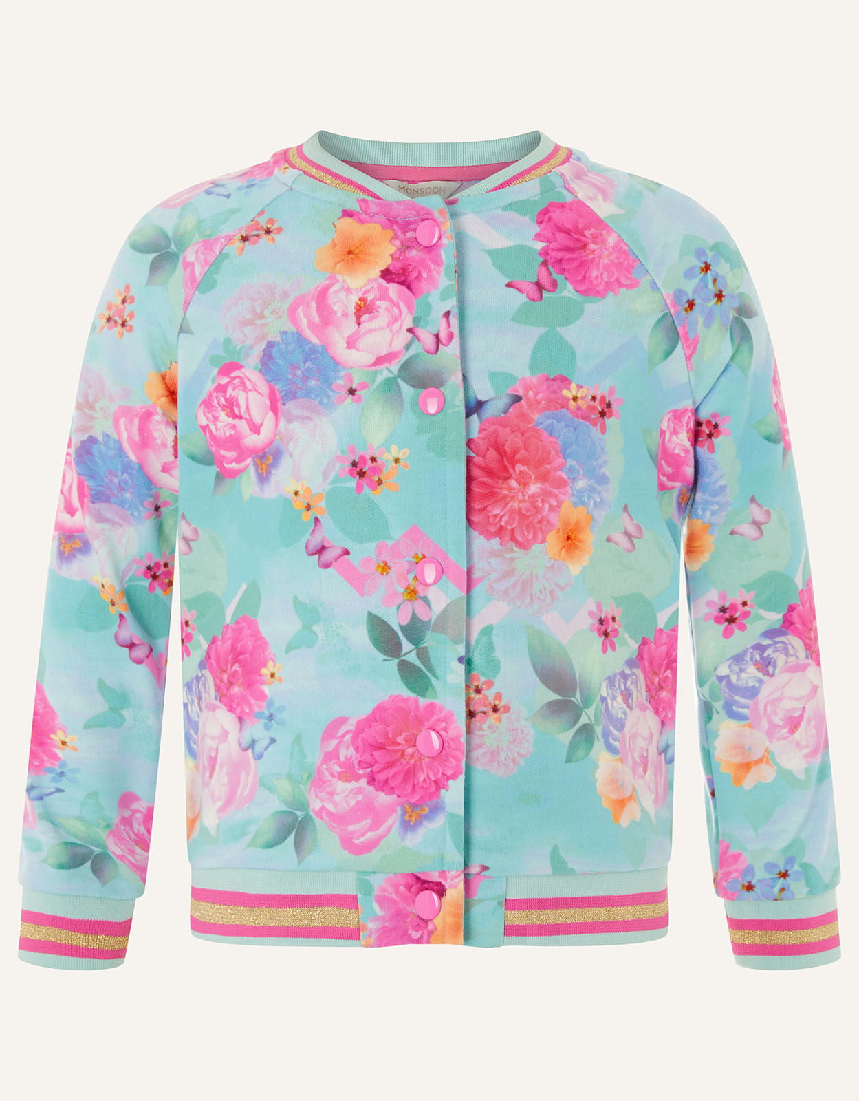 Girls floral hotsell bomber jacket
