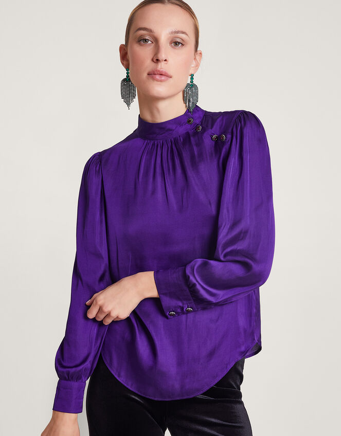 Long-Sleeved Blouse Hari Purple // ba&sh UK