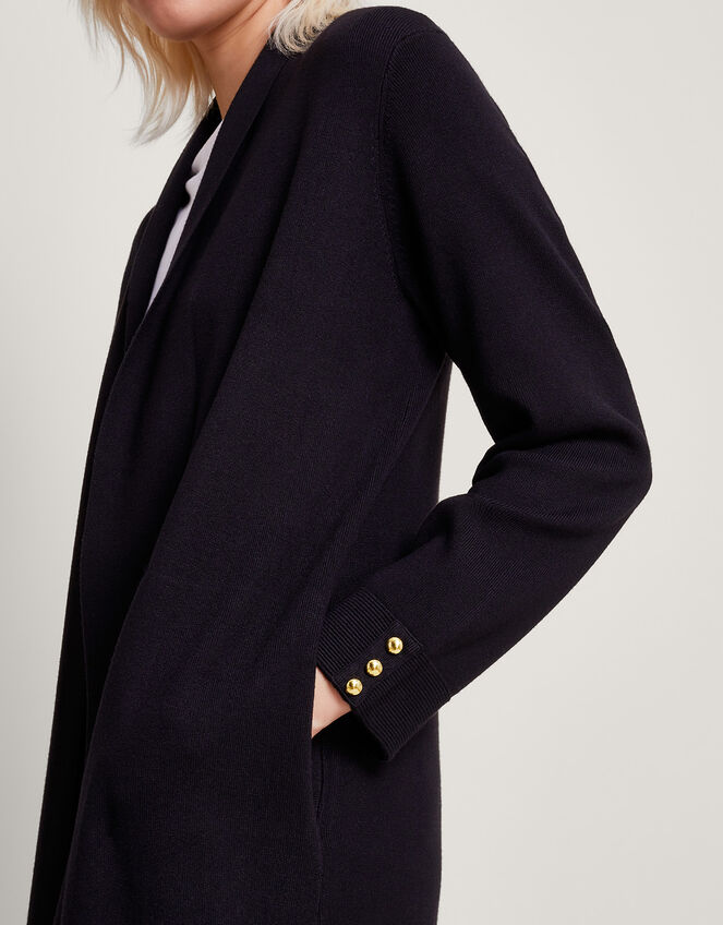 Shan Shawl Neck Coatigan, Black (BLACK), large