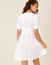 Button-Through Dress in Pure Cotton, Ivory (IVORY), large