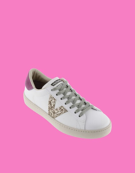 Victoria Berlin Glitter Trainers, Gold (GOLD), large