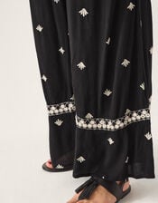 Samara Embroidered Wide Leg Trousers, Black (BLACK), large