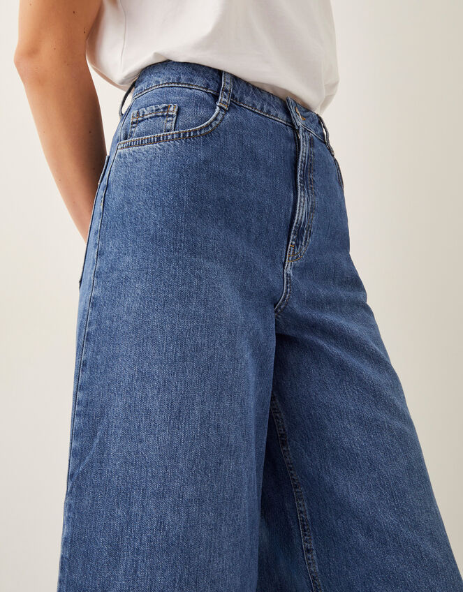 Jenna Wide Leg Crop Jeans, Blue (DENIM BLUE), large