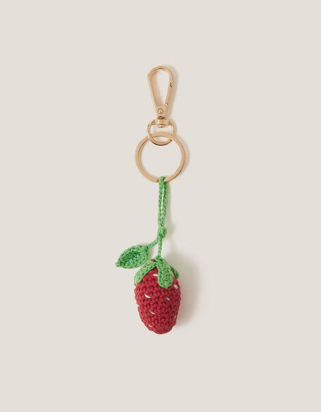 Strawberry Crochet Bag Charm, , large
