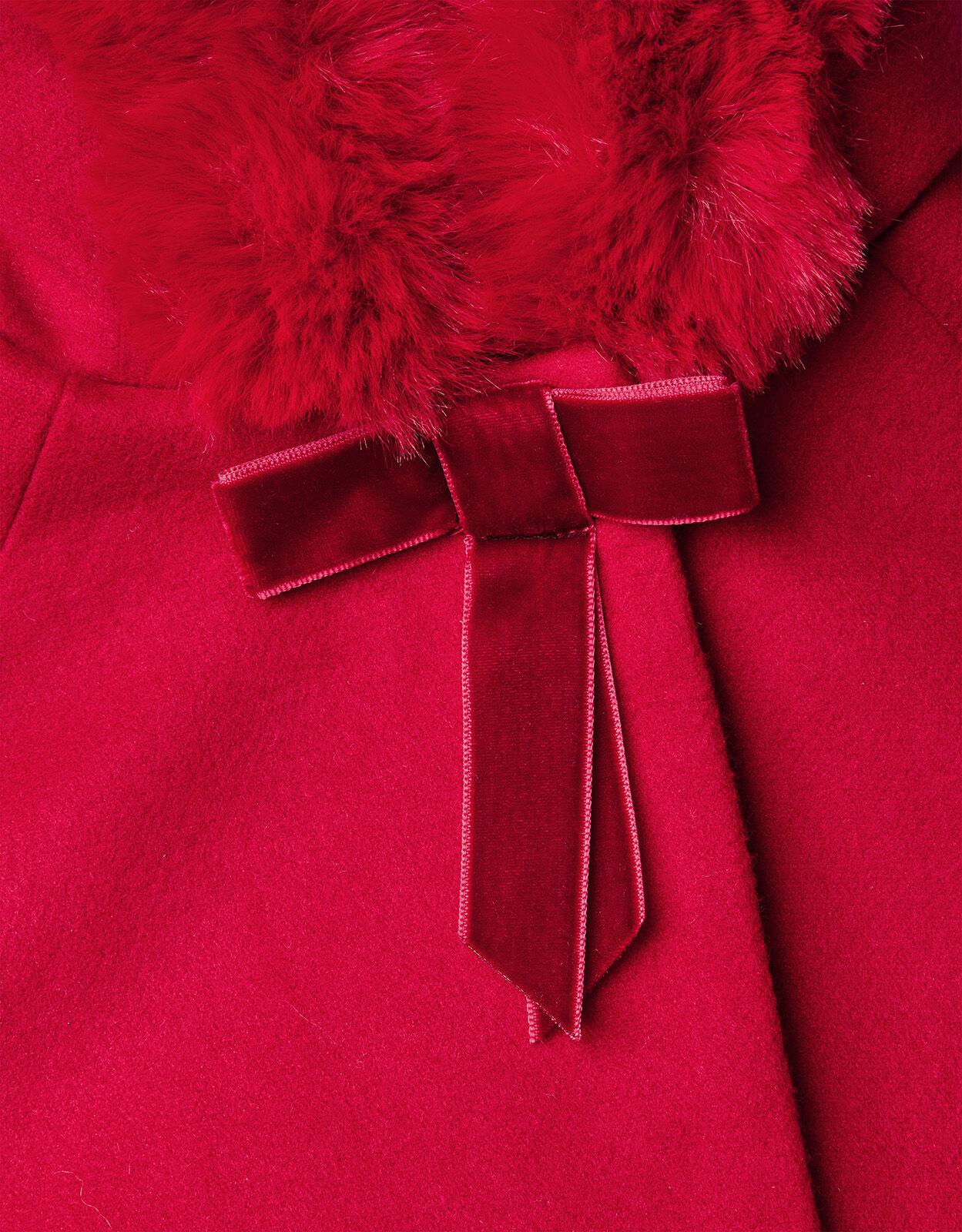 Red faux fur cape online