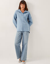 Cherry Collar Jumper, Blue (PALE BLUE), large