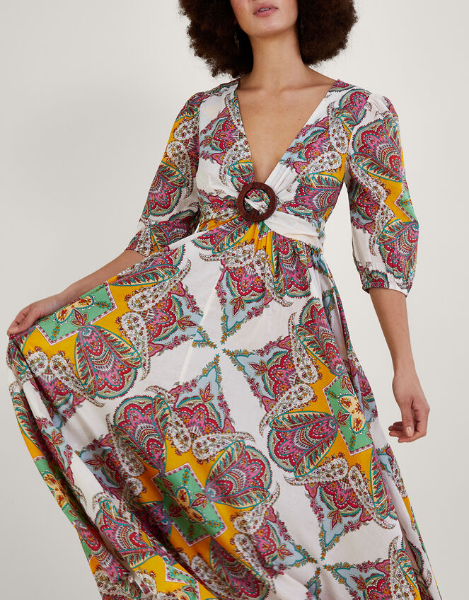 Paisley Scarf Print Maxi Dress, Multi (MULTI), large