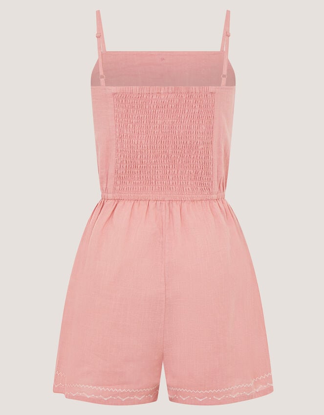 Pineapple Embroidered Playsuit, Pink (PINK), large
