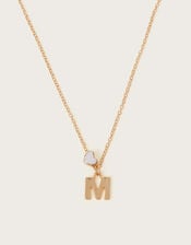 Initial Heart Pendant Necklace with Pouch, Multi (MULTI), large