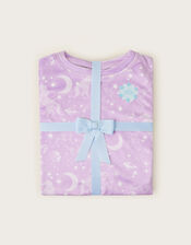 Unicorn Velour Pyjama Set, Purple (LILAC), large