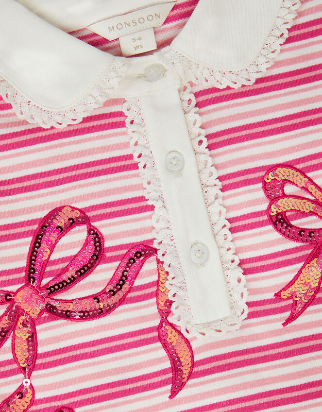 Mon Cheri Stripe Top, Pink (PINK), large