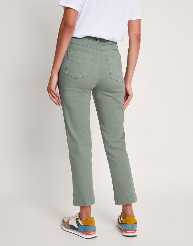 Safaia 7/8 Denim Jeans, Green (KHAKI), large