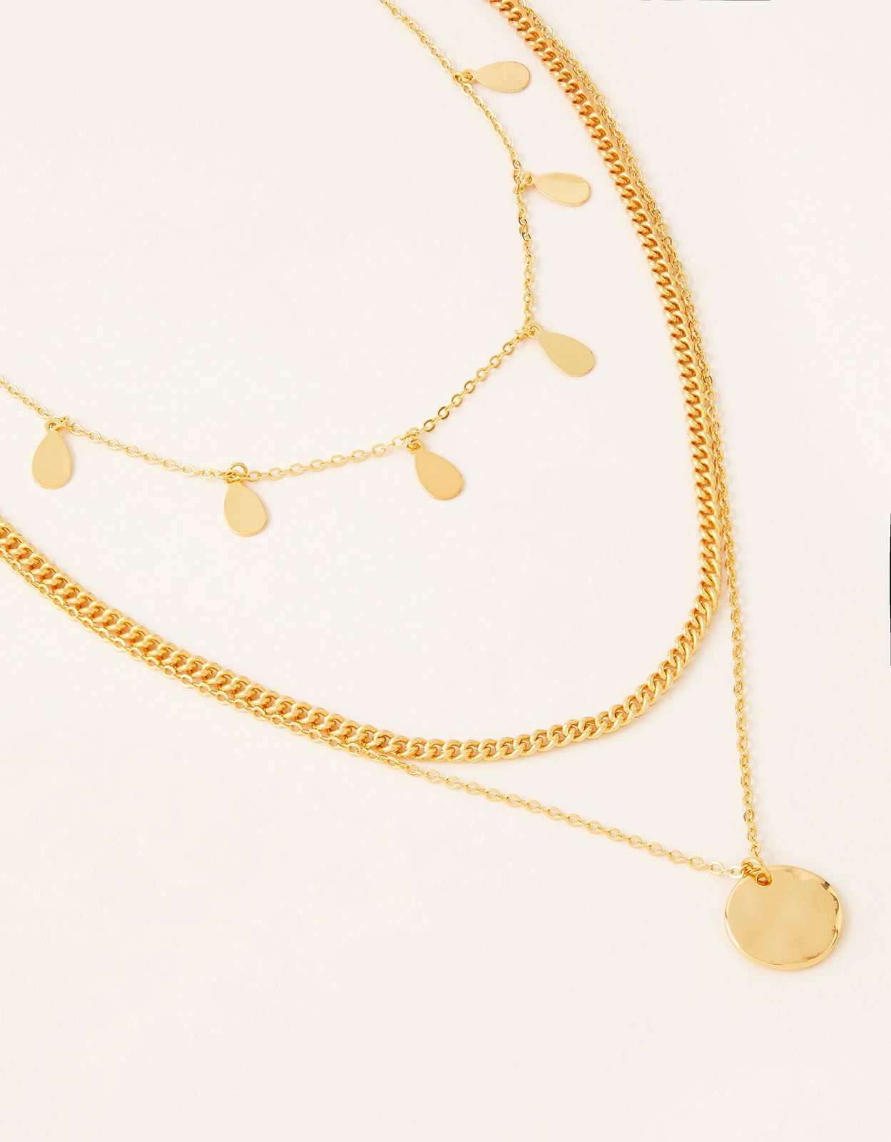 Gold-Plated Layered Necklace 