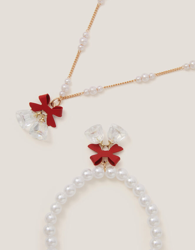 Festive Bell Necklace & Bracelet Set, , large
