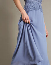 Monica Lace Midi Bridesmaid Dress, Blue (BLUE), large