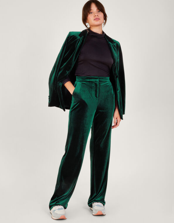 Blake Kick Flare Trousers, Green (GREEN), large