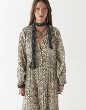 Maison Hotel Antonia Floral Maxi Dress, White (WHITE), large