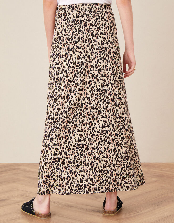 Vikky Animal Print Maxi Skirt, Camel (BEIGE), large