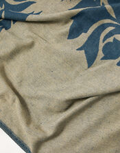 Large Floral Jacquard Scarf, , large