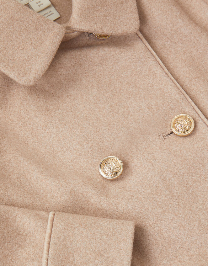 Double Breasted Collar Coat, Camel (OATMEAL), large