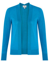 Esmie Lightweight Knit Cardigan in Linen Blend, Blue (BLUE), large