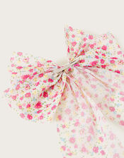 Printed Ruffle Bow Clip, , large