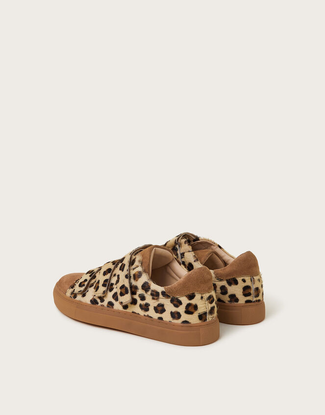 Lia Suede Leopard Print Trainers, Multi (MULTI), large