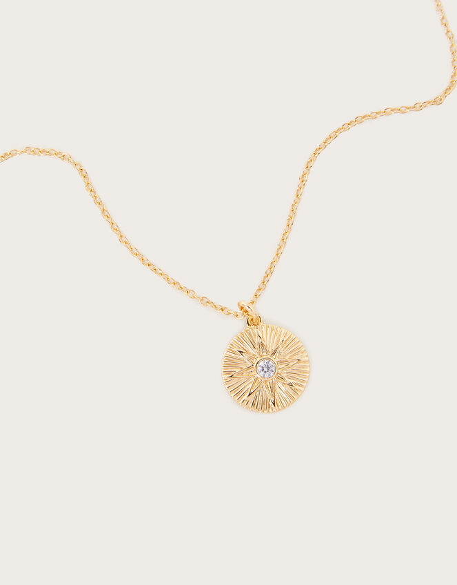 Disc Pendant Necklace, Gold (GOLD), large