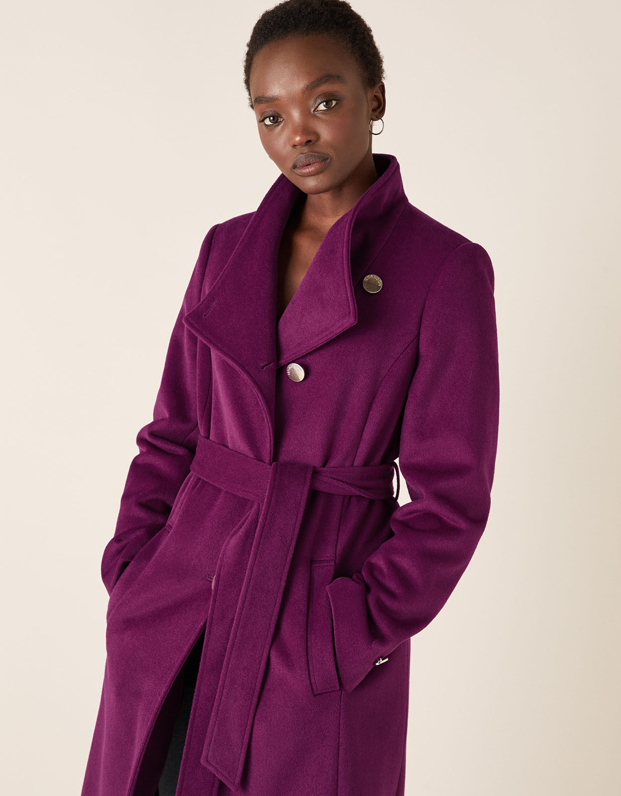 Purple coat top