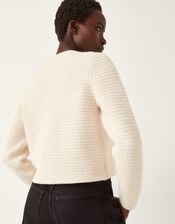 Paula Pearl Embellished Cardigan, Ivory (IVORY), large