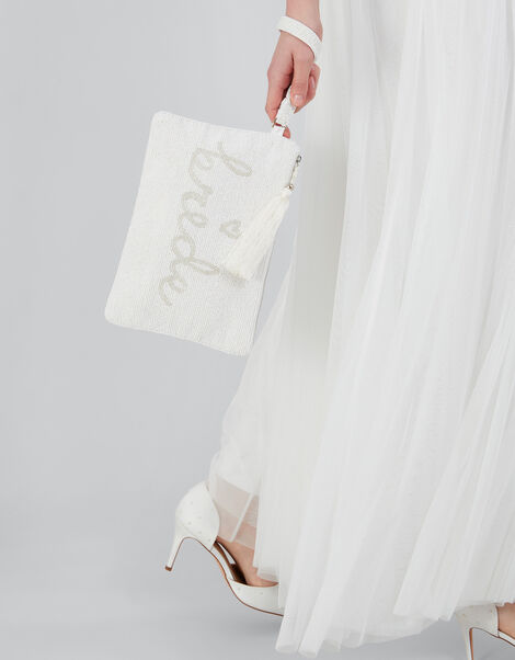 Embellished Bride Clutch Bag, , large