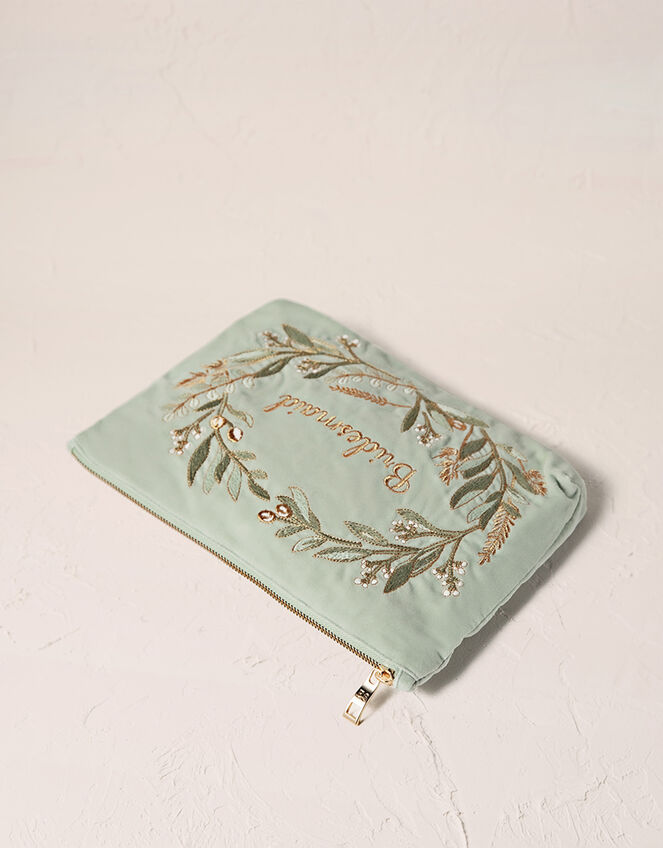 Elizabeth Scarlett Large Bridesmaid Velvet Pouch, , large
