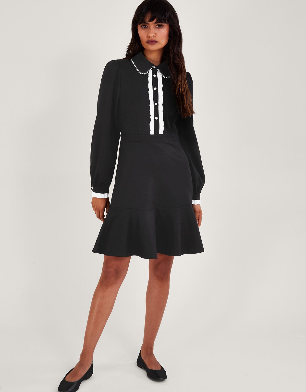 Black ponte dress online