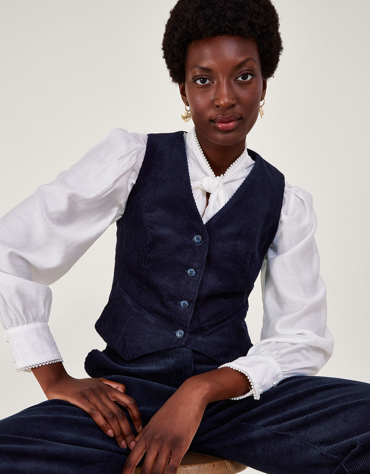 Waistcoat with new arrivals blue shirt