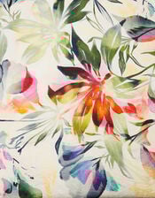 Aimee Lou Floral Square Silk Scarf, Blue (BLUE), large