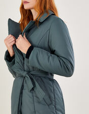 Nina Padded Trench Coat, Green (GREEN), large