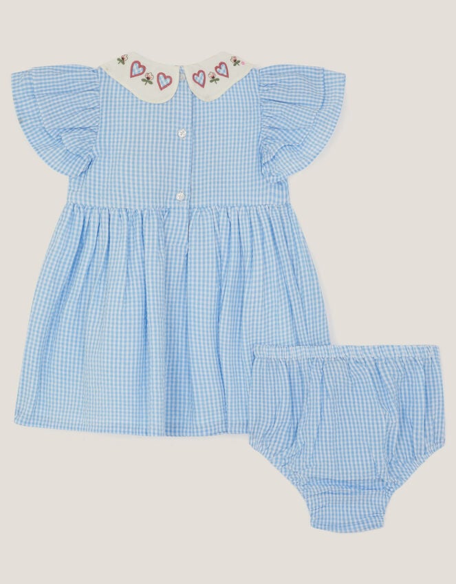 Baby Swan Embroidered Dress & Underwear Set, Blue (BLUE), large