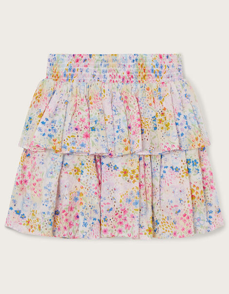 Floral Print Broderie Skirt, Multi (MULTI), large