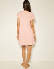 Jodie Tassel Beach Tunic Mini Dress, Pink (PINK), large