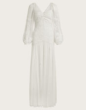Josette Embellished Maxi Wedding Dress, Ivory (IVORY), large