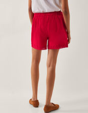Irina High-Waisted Lace Shorts, Red (RED), large