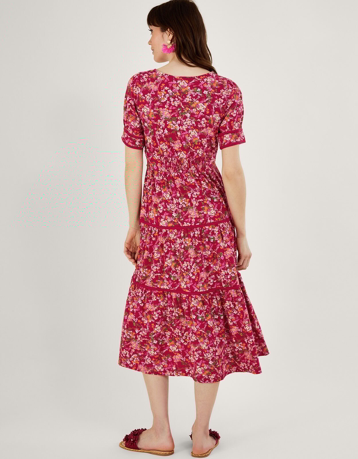 Ditsy Floral Midi Dress Red Midi Dresses Monsoon ROI
