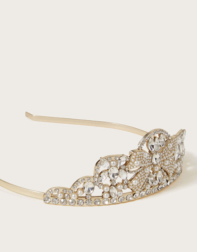 Pearly Bow Tiara, , large