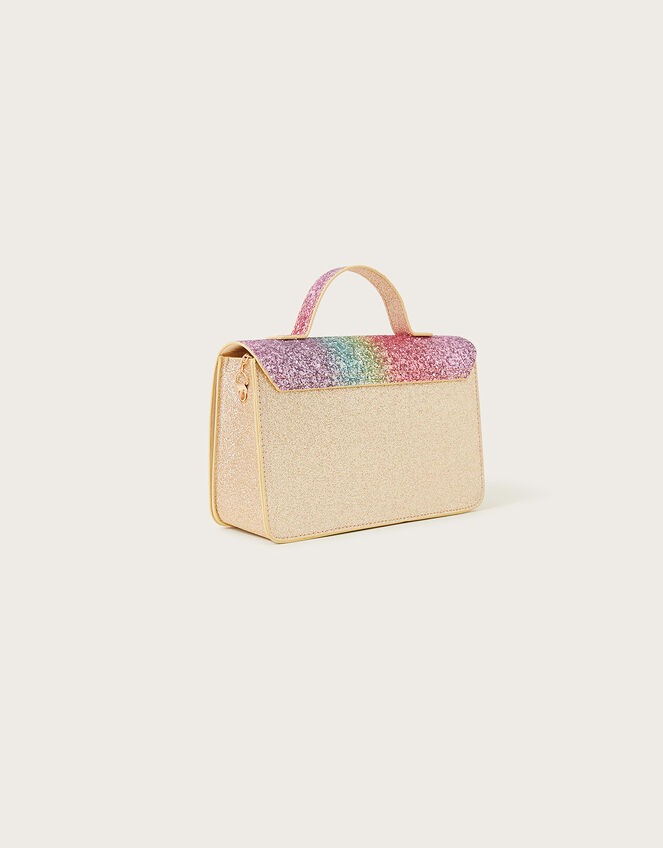 Over The Rainbow Glitter Satchel Bag, , large