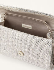 Metallic Rope Envelope Clutch Bag , , large